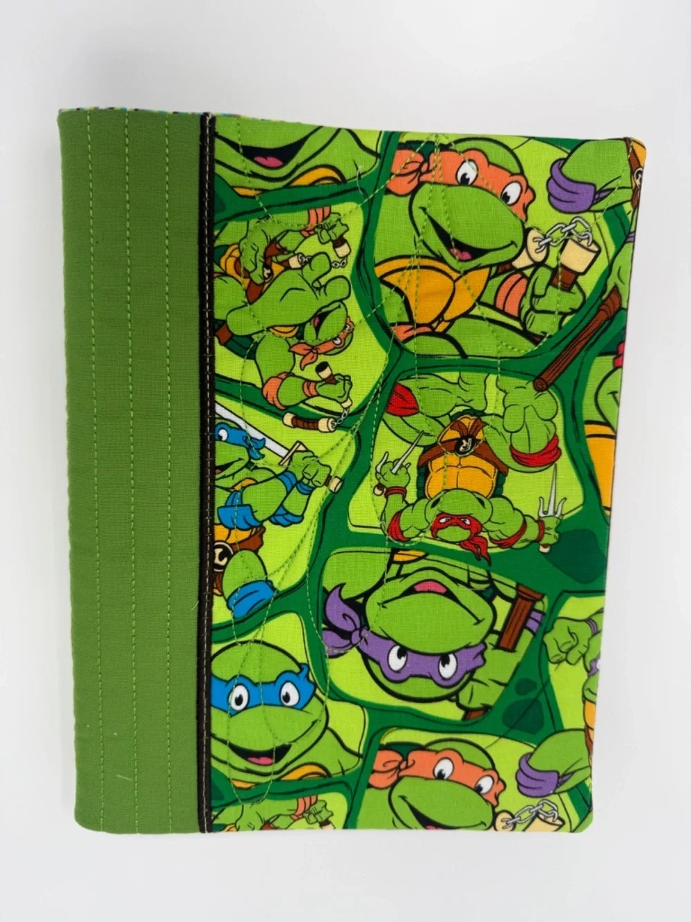 Quilted composition or junk journal book covers Teenage Mutant Ninja Turtles